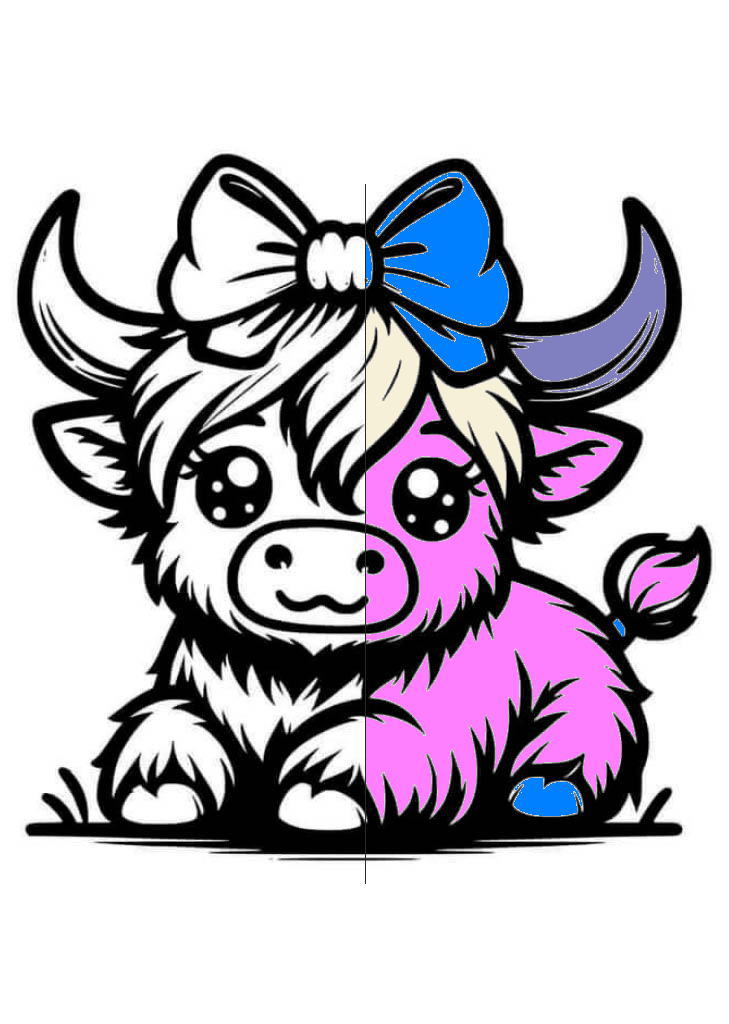 My Highland Cows Coloring Book | Page ARC