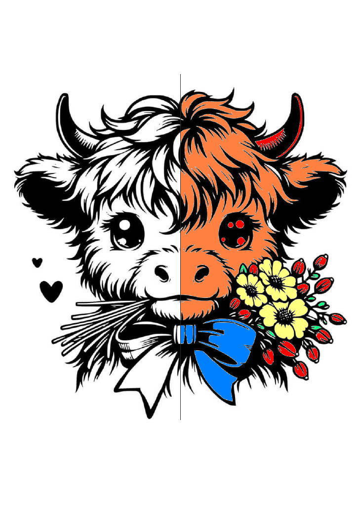 My Highland Cows Coloring Book | Page ARC