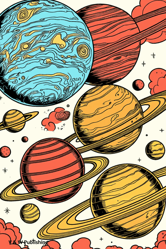 Lost Planets Coloring Book | Page ARC