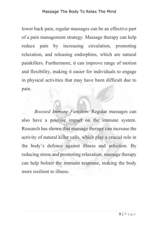 Massage The Body To Relax The Mind - Product Image