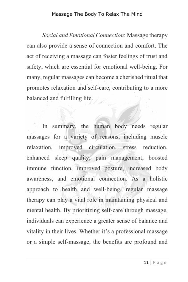 Massage The Body To Relax The Mind - Product Image