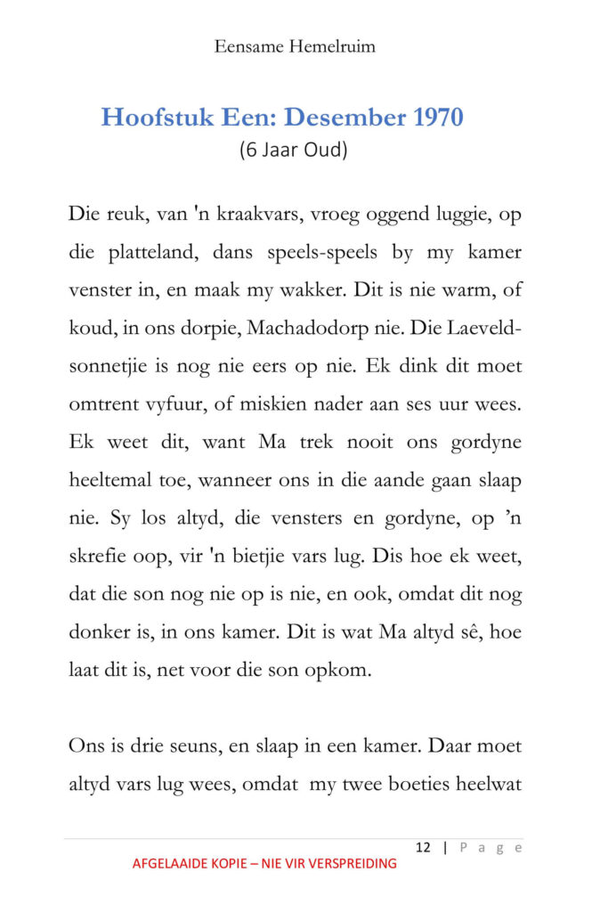 Eensame Hemelruin (Ware Verhaal) | ARC Bladsy