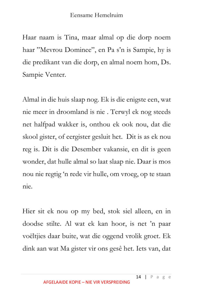 Eensame Hemelruin (Ware Verhaal) | ARC Bladsy
