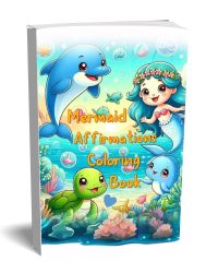 Mermaids Affirmations Coloring Book | Cover