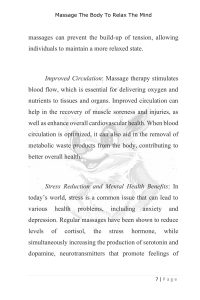 Massage The Body To Relax The Mind - Product Image