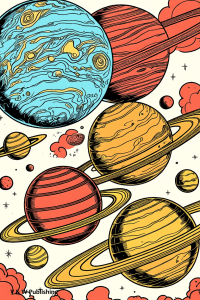 Lost Planets Coloring Book | Page ARC